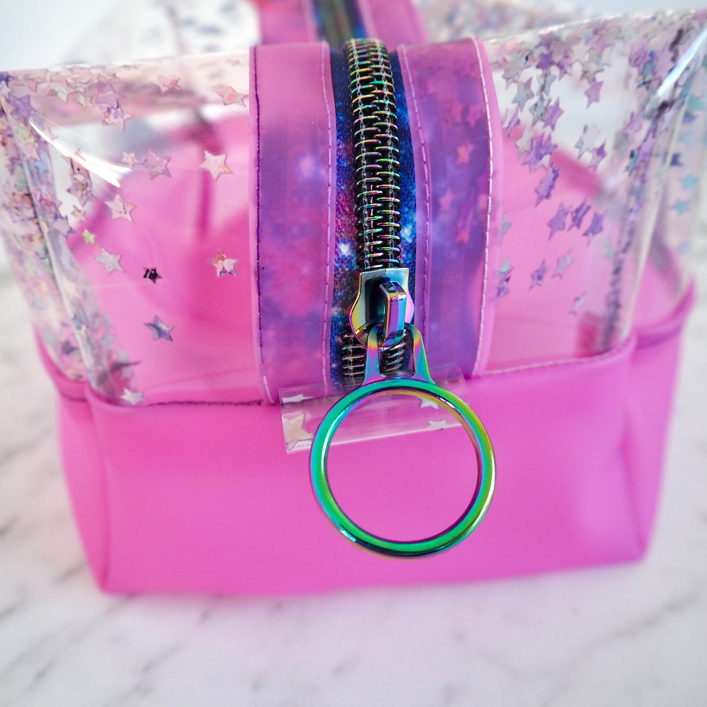 Two toned boxy bag